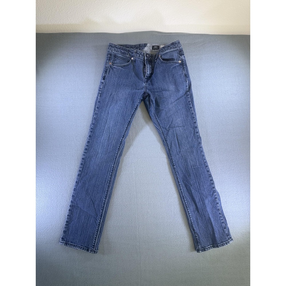 Volcom Jeans Mens 30x30 Medium Wash Blue Vorta Slim‎ Straight Denim Skate Casual